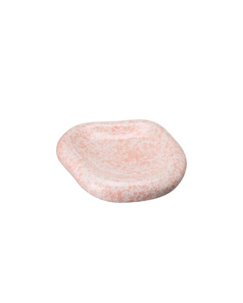 Doris Fat – Stengods 37x34x7 cm i Vit/Rosa, Ø26 cm