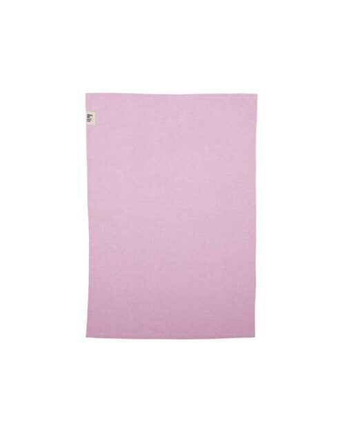 Vide kökshandduk rosa 50x70 cm – återvunnen bomull med linnekänsla