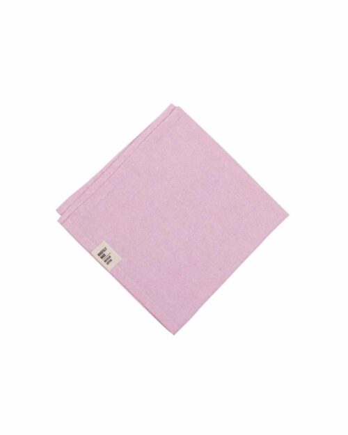 Vide servett rosa 45x45 cm – återvunnen bomullsservett med linnekänsla