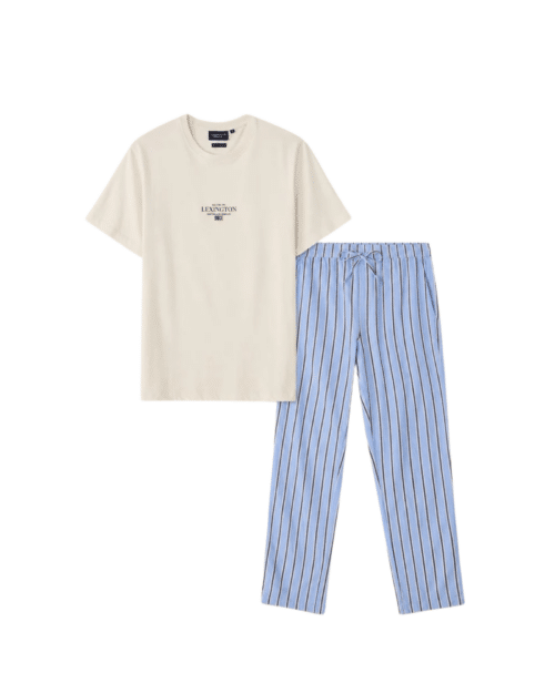Pyjamasset Blå/Vit Randig